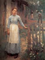 Sir George Clausen - The Girl at the Gate
